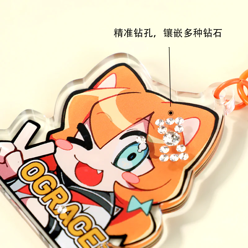 Custom Acrylic Rhinestone Keychain - Image 8