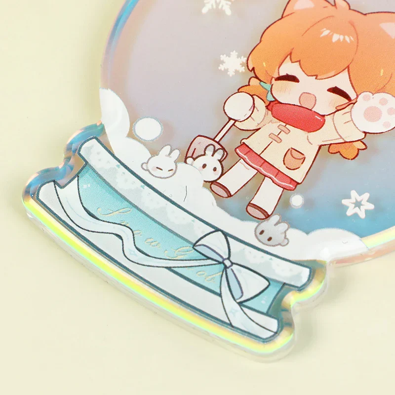 Custom Rainbow Acrylic Rounding Keychains - Image 11