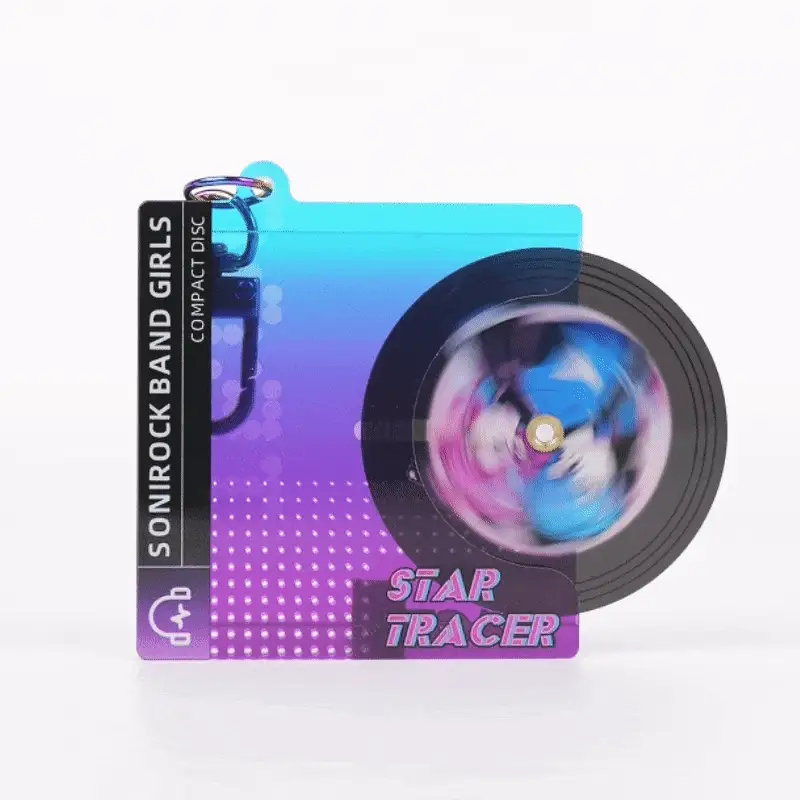Custom Slide-out Spinning CD Keychains