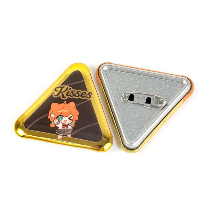 Custom Triangle Glitter Button Pins - Image 15