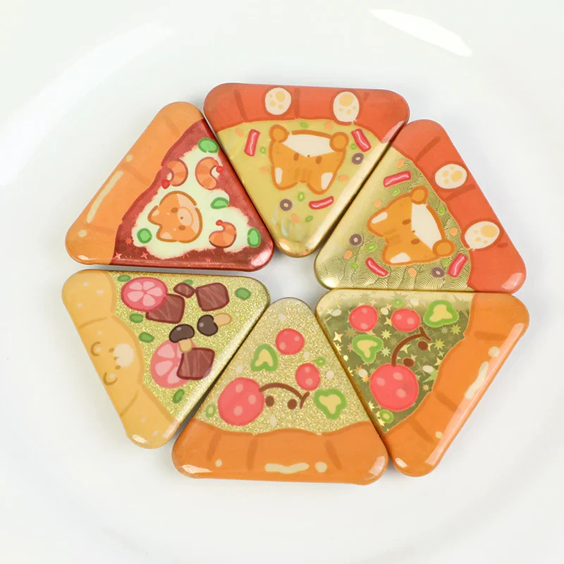 Custom Triangle Glitter Button Pins - Image 6